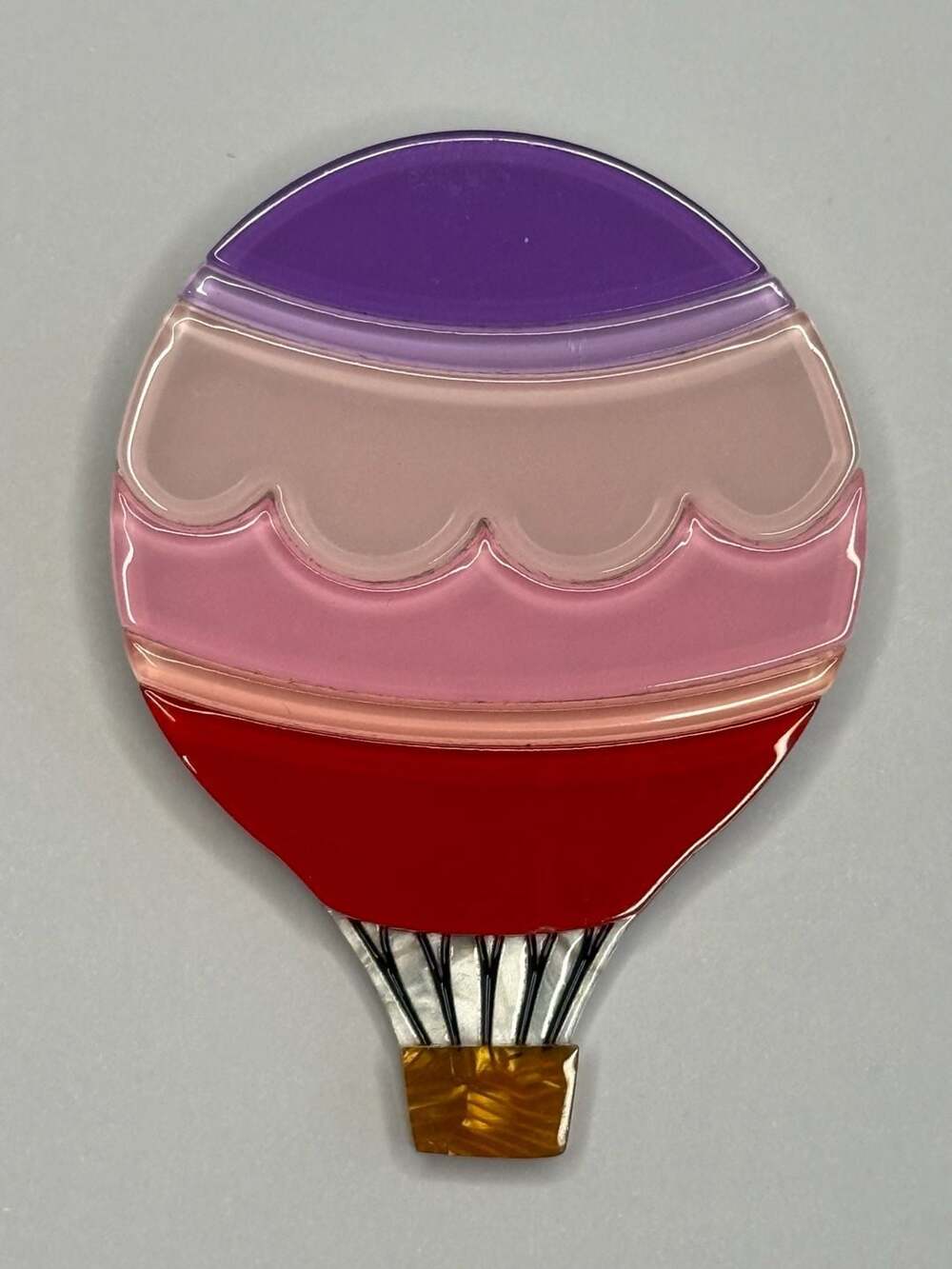 Erstwilder Around The World Hot Air Balloon Acrylic Brooch Pin